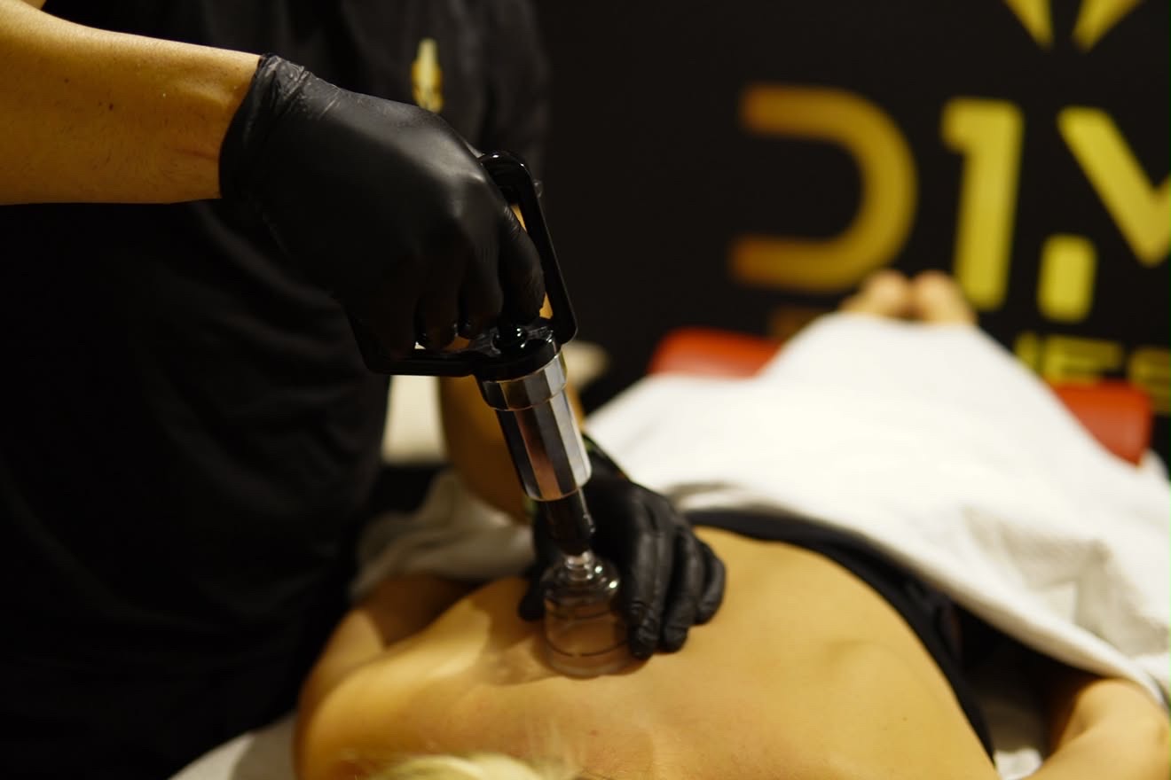 Remedial treatment beside the D1M1 logo wall